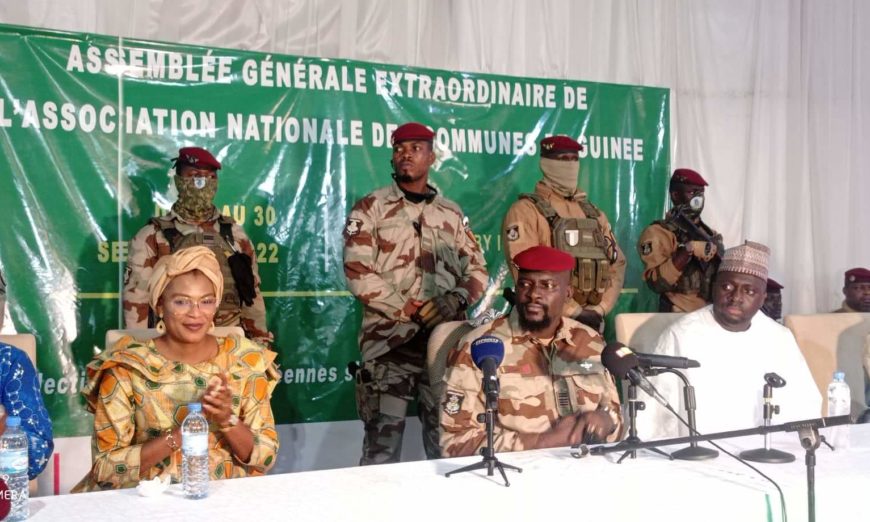 Le président de la transition col.Mamadi Doumbouya à la clôture del’AG des Maires