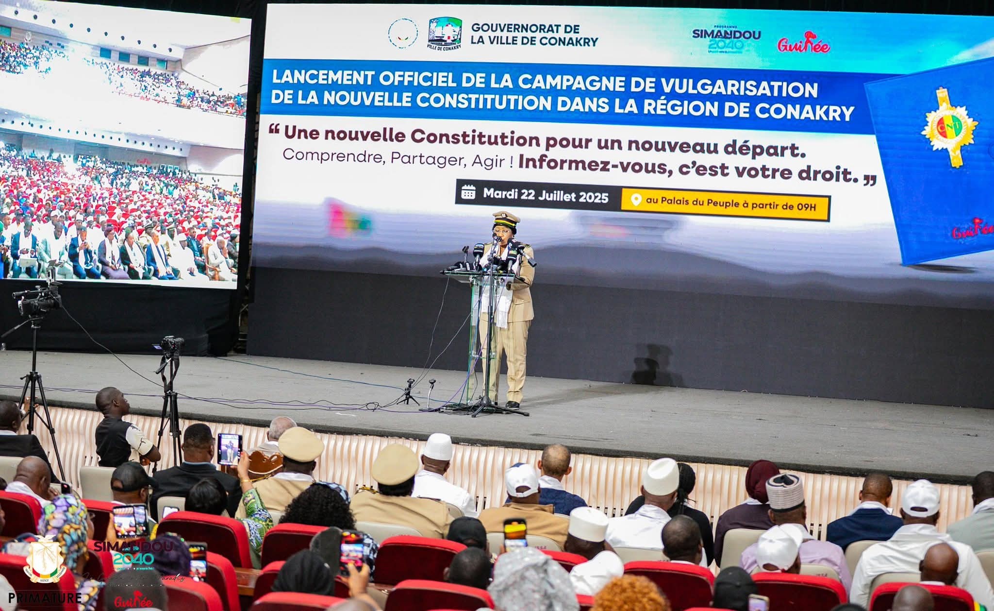 LANCEMENT OFFICIEL DE LA CAMPAGNE DE VULGARISATION DE LA NOUVELLE CONSTITUTION À CONAKRY
